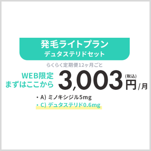 発毛ライトプラン・デュタステリドセット