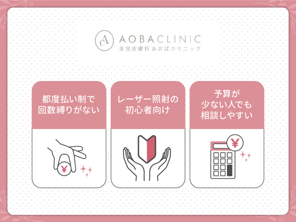 あおばクリニック|都度払いの身軽さがおすすめな医療脱毛