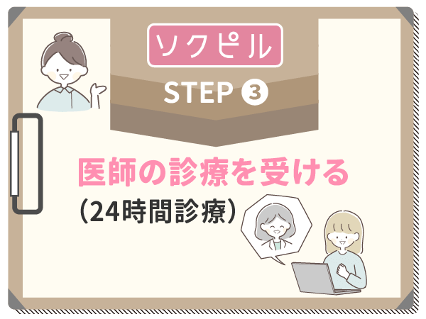 医師の診療を受ける（24時間診療）