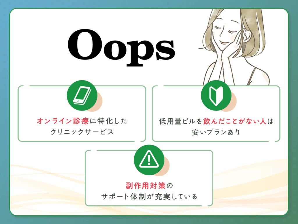 OopsWOMB(ウープスウーム)の低用量ピル・超低用量ピル処方おすすめプラン詳細