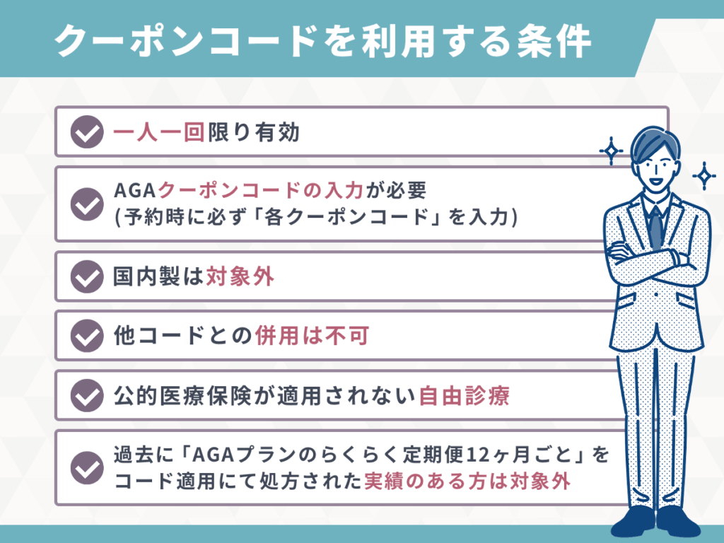 1人1回までのWEB限定がDMMクリニック（dmm aga クリニック）のクーポンコード